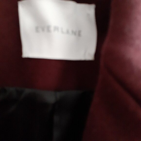 Everlane Coat Red The Italian Wool Cashmere Blend Overcoat Size Small - Picture 8 of 15